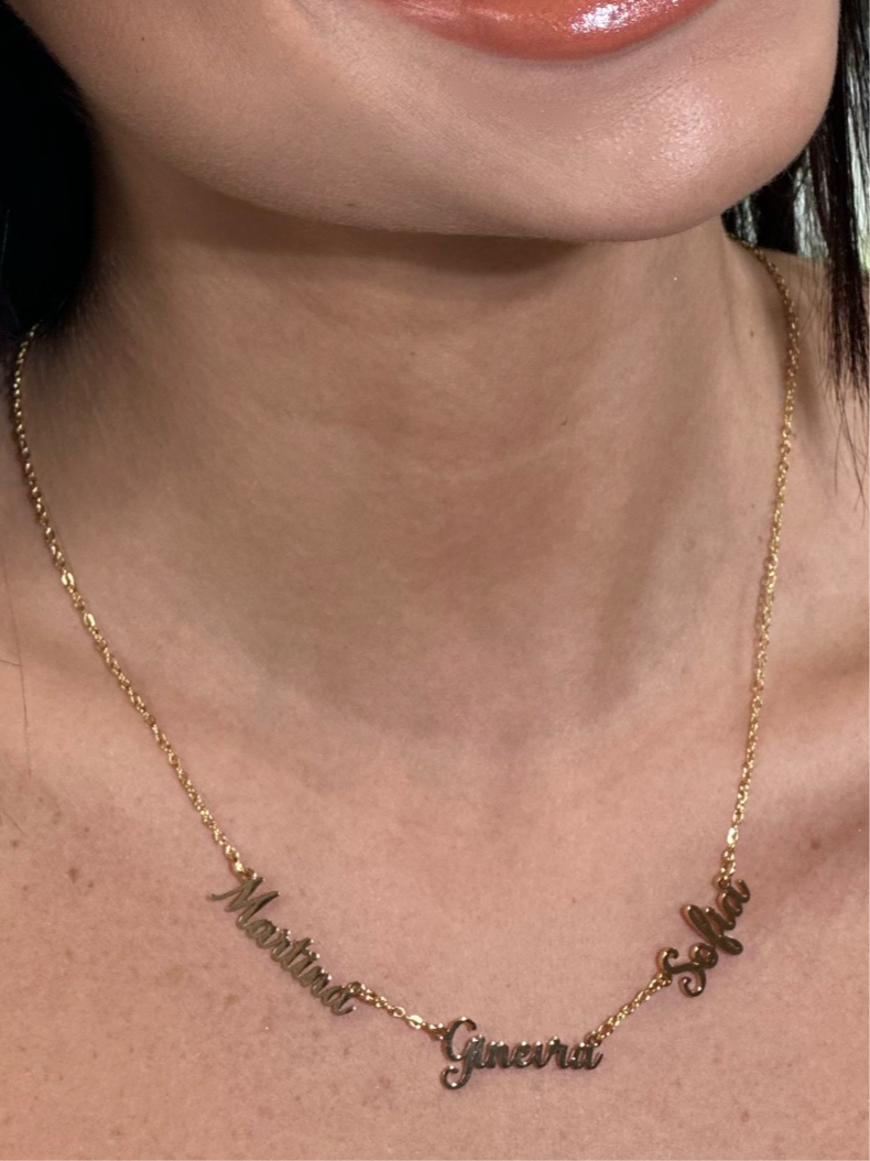 Collana con 1-2-3-4-5 Nomi personalizzabile