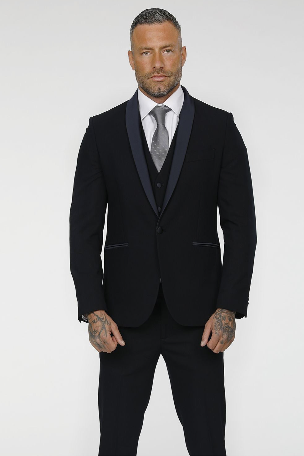 SMOOKING UOMO - blu navy sciallato