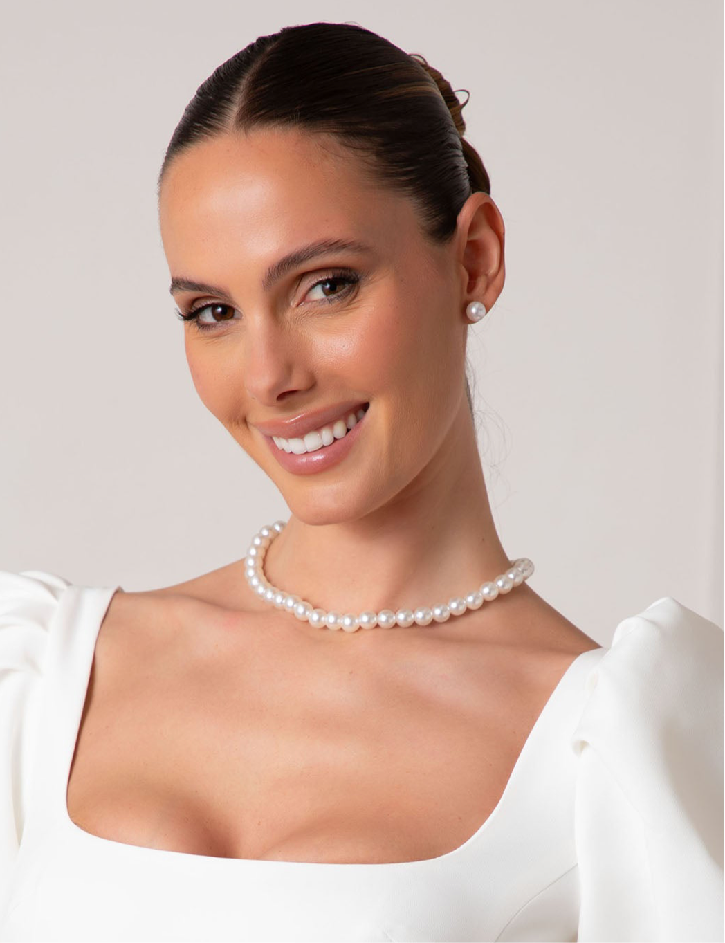 Completo Collana + Orecchini perle misura MEDIA