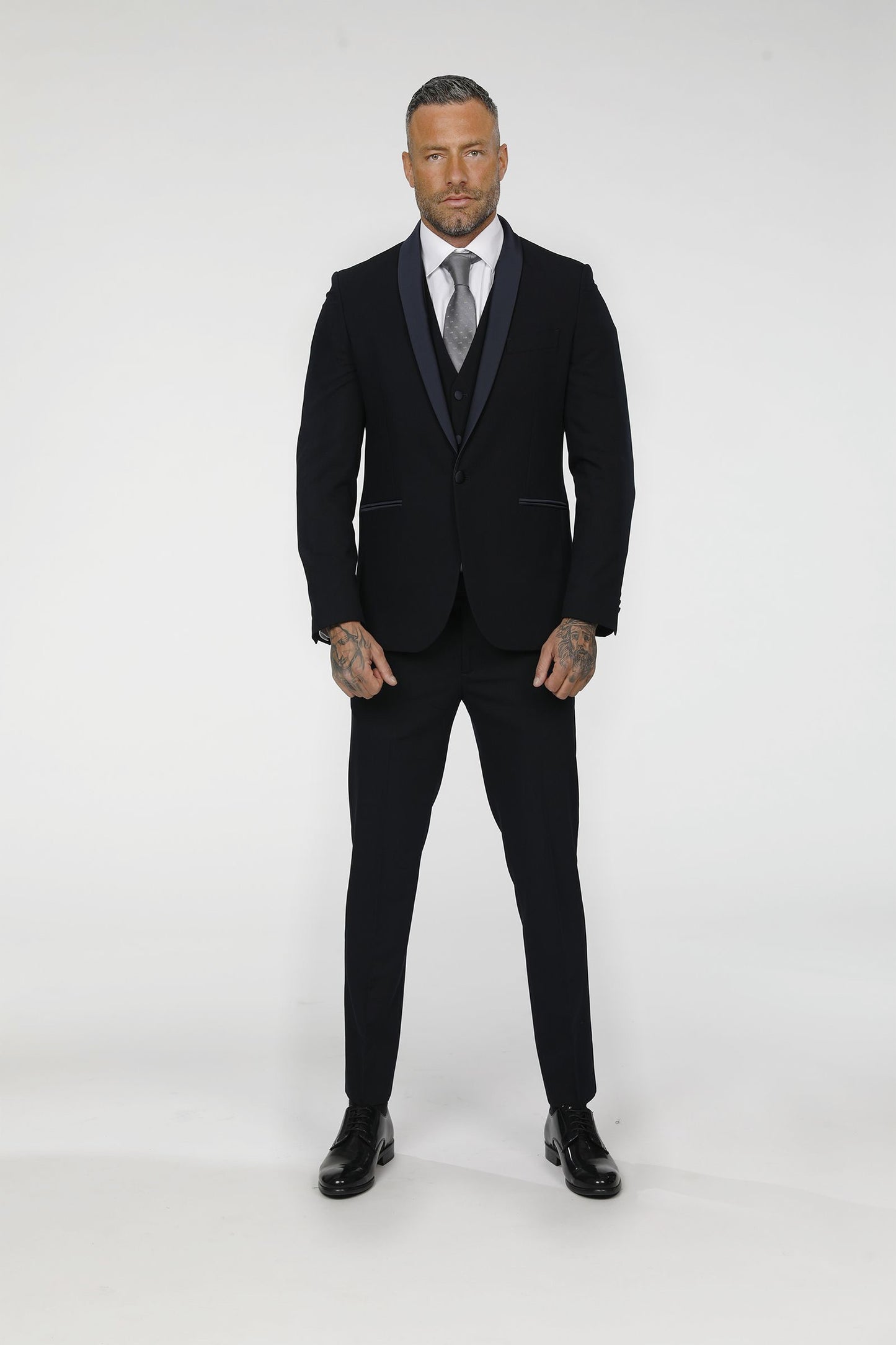 SMOOKING UOMO - blu navy sciallato