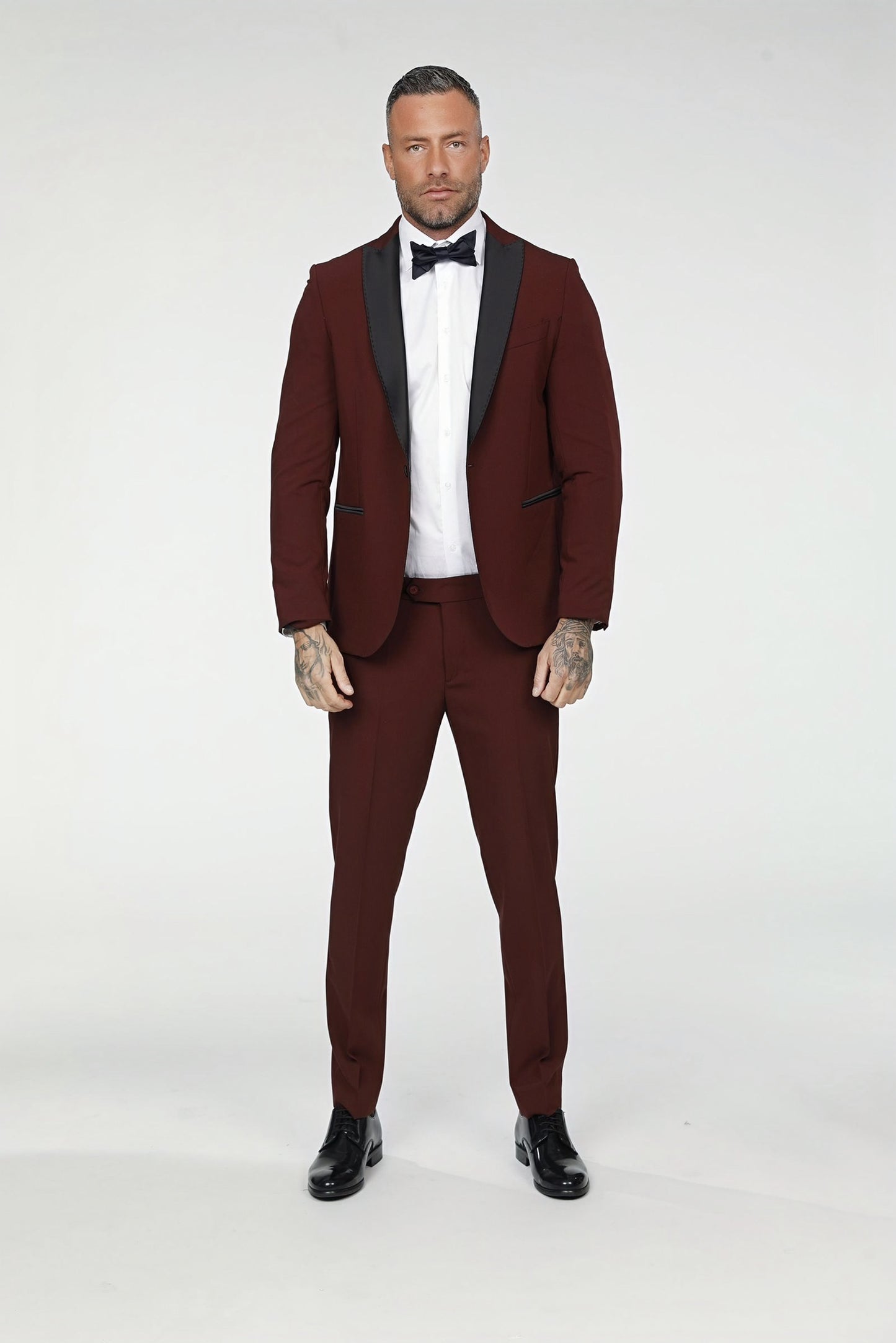SMOOKING UOMO - 213 bordeaux - nero lancia