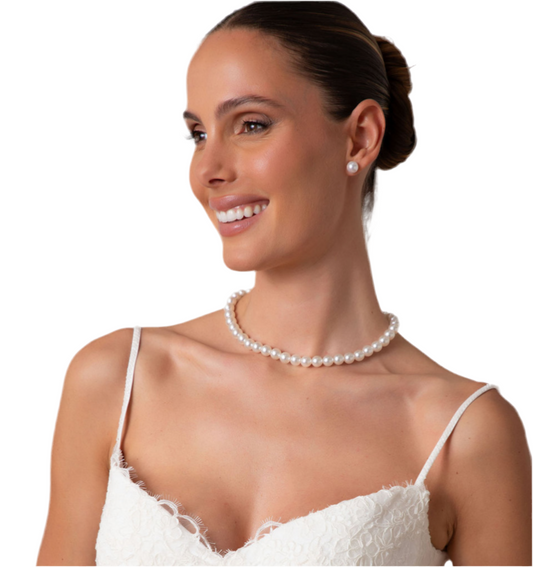 Completo Collana + Orecchini perle misura MEDIA